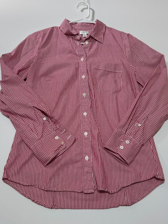 J. Crew Tops - J-Crew Womens Button-up stretch cotton poplin shirt in signature fit Size S